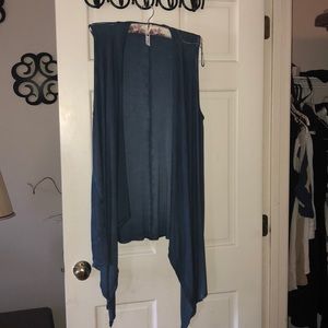 Navy sweatshirt vest